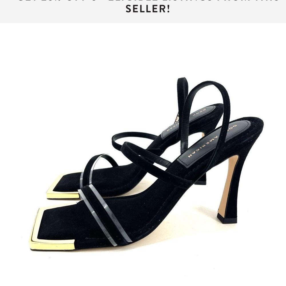 Good American Black Sandals with Silver Accents - Picture 7 of 8
